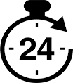 24 hours icon